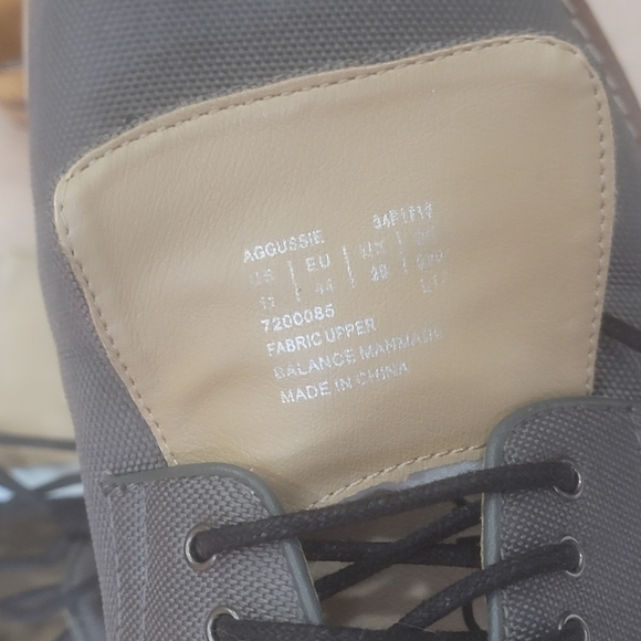 Calvin Klein Grey Canvas Derbys, US M 11 - Picture 6 of 7